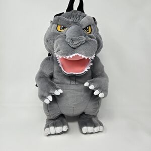 Gray Monster Plush Backpack